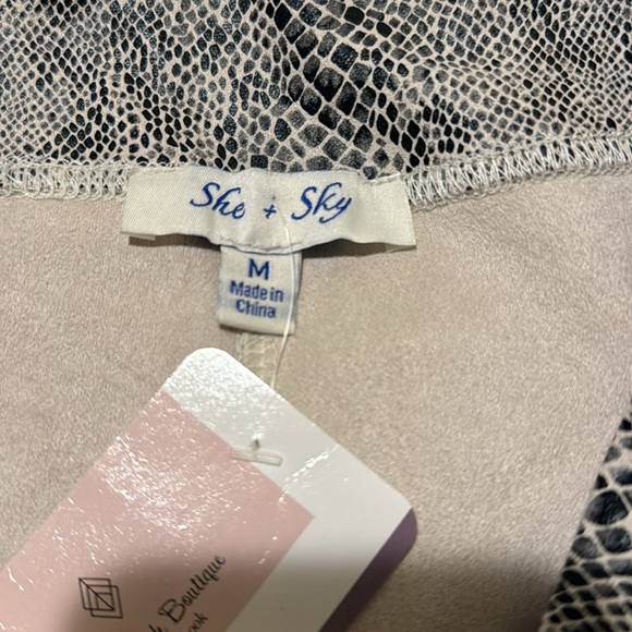 She + Sky snake print bike shorts - Picture 2 of 5